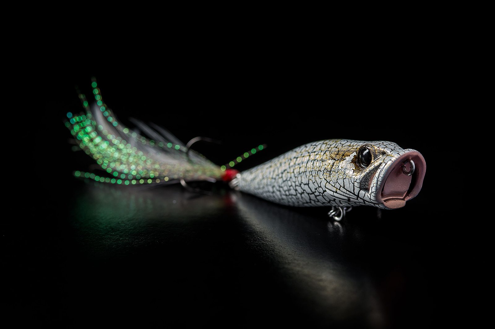 Topwater Fly Fishing Lures Floating Popper HardBait Bugs Hook