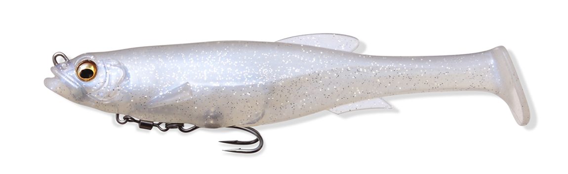 Magdraft 5 inch swimbait ghost shad solid